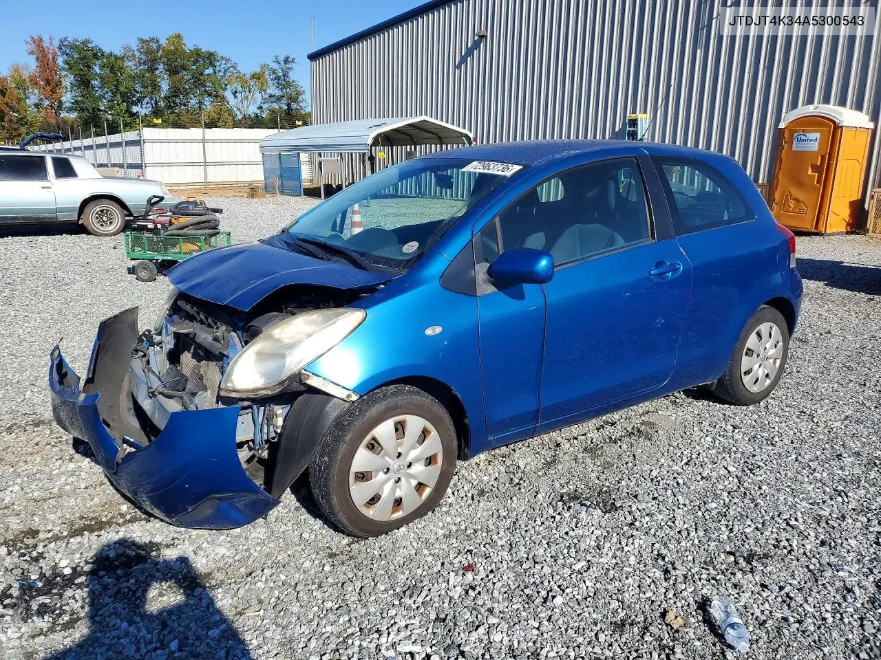 JTDJT4K34A5300543 Toyota Yaris 2010 — повреждение Передняя часть, фото до ремонта