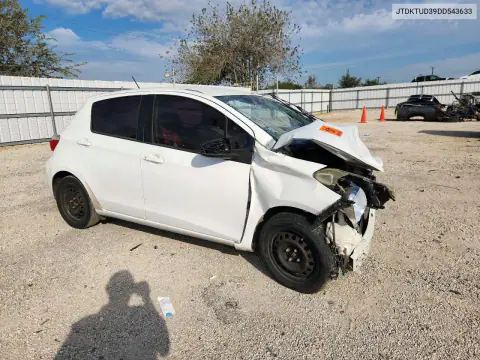 2013 Toyota Yaris 5-Door Le VIN JTDKTUD39DD543633 фото 4