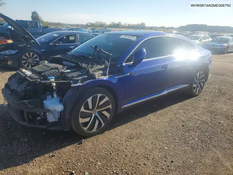 WVWSR7AN2ME008790 — 2021 Volkswagen Arteon, Передняя часть, фото до ремонта