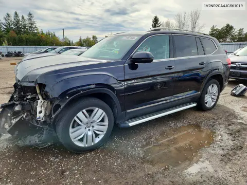 1V2NR2CA4JC561019 — 2018 Volkswagen Atlas, Передняя часть, фото до ремонта