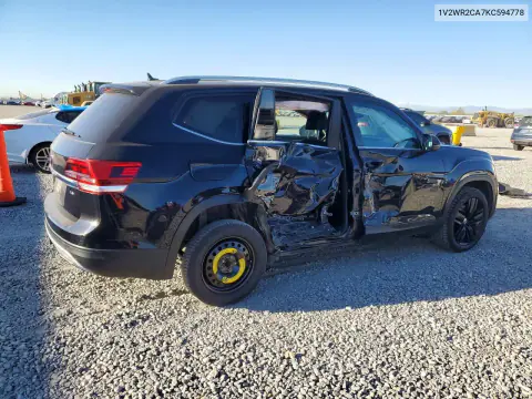 2019 Volkswagen Atlas Se VIN 1V2WR2CA7KC594778 фото 3