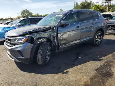 1V2TR2CA8MC571421 — 2021 Volkswagen Atlas, Передняя часть, фото до ремонта