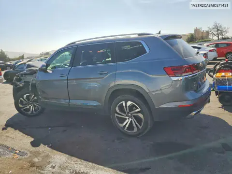 2021 Volkswagen Atlas Sel Premium VIN 1V2TR2CA8MC571421 фото 2