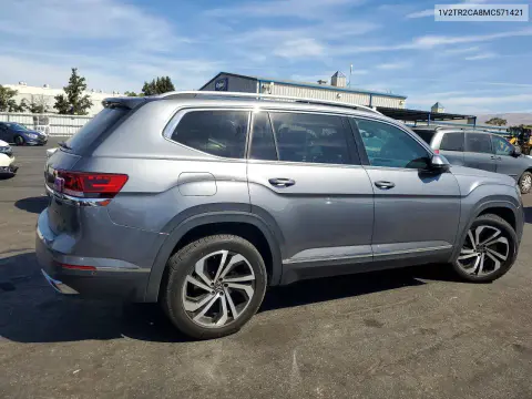 2021 Volkswagen Atlas Sel Premium VIN 1V2TR2CA8MC571421 фото 3