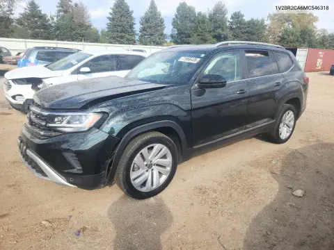 2021 Volkswagen Atlas Sel VIN 1V2BR2CA6MC546318 фото 1