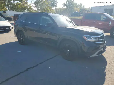 2022 Volkswagen Atlas Se VIN 1V2HR2CA0NC517957 фото 4