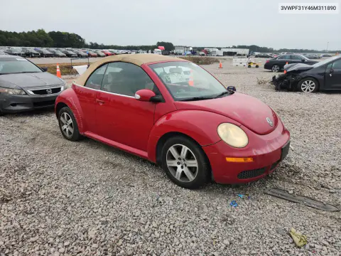 2006 Volkswagen New Beetle Convertible VIN 3VWPF31Y46M311890 фото 4