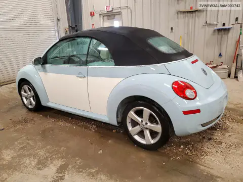 2010 Volkswagen New Beetle VIN 3VWRW3AL8AM003742 фото 2
