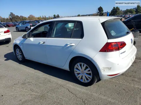 2015 Volkswagen E-Golf Limited VIN WVWKP7AU0FW907125 фото 2