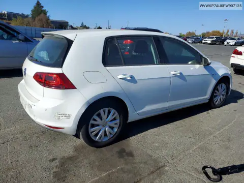 2015 Volkswagen E-Golf Limited VIN WVWKP7AU0FW907125 фото 3