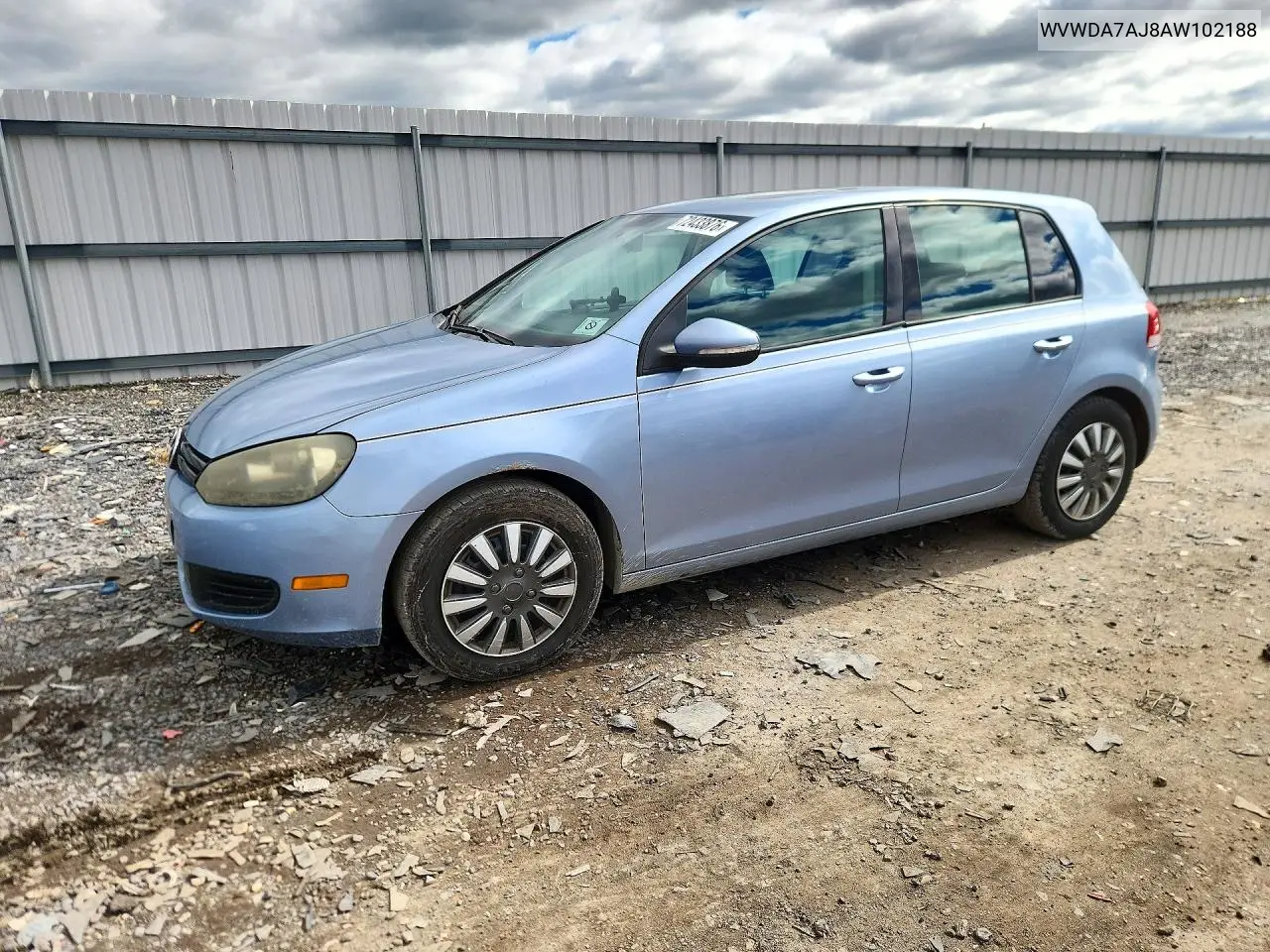 2010 Volkswagen Golf VIN WVWDA7AJ8AW102188 фото 1