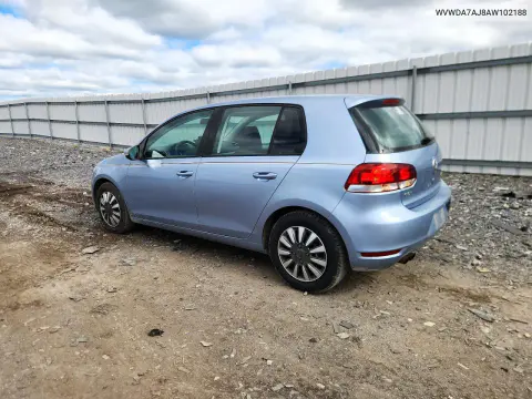 2010 Volkswagen Golf VIN WVWDA7AJ8AW102188 фото 2
