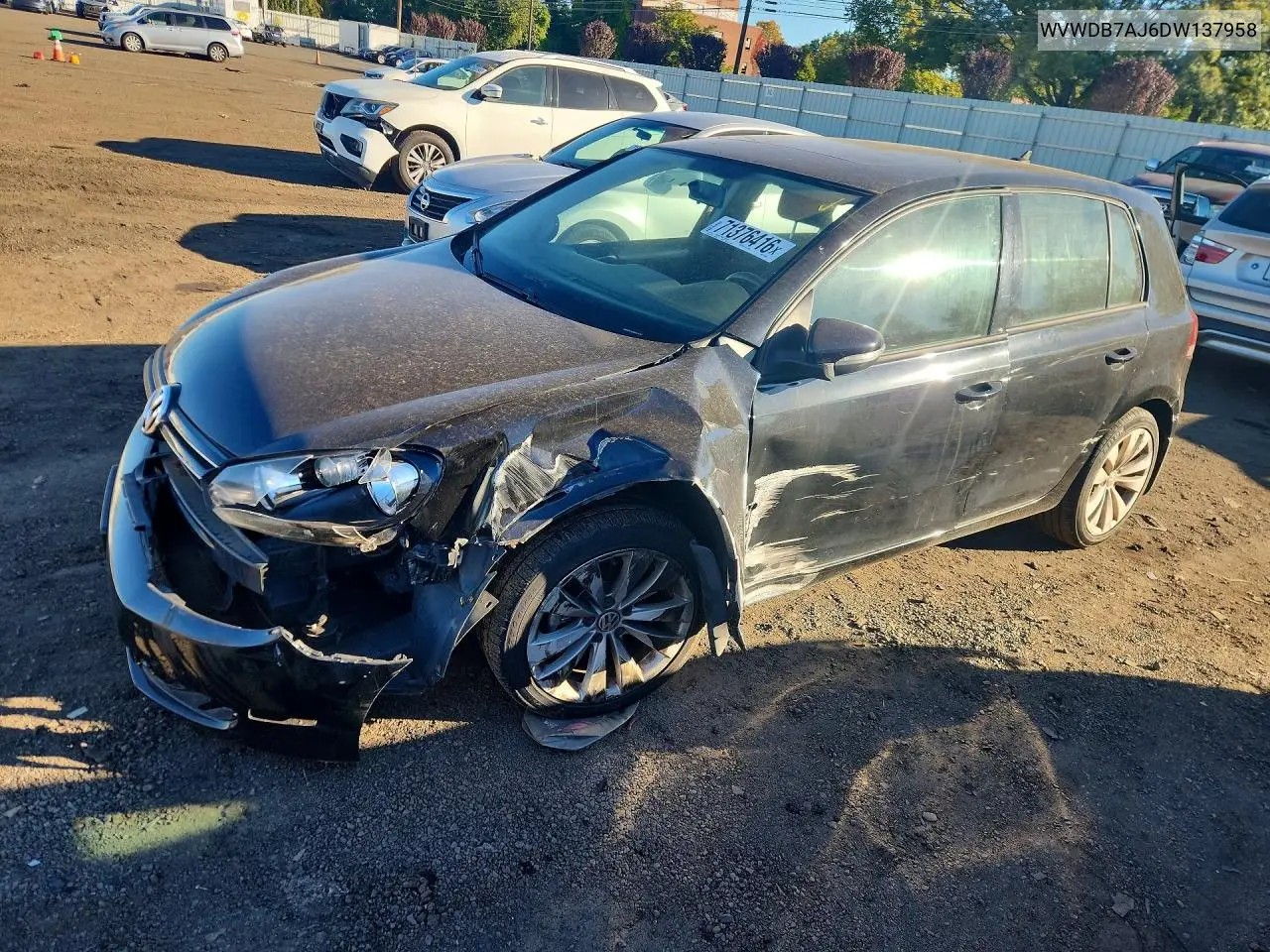 WVWDB7AJ6DW137958 Volkswagen GOLF 2013 — повреждение Сторона, фото до ремонта