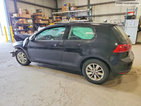 2015 Volkswagen Golf VIN 3VW817AU0FM026952 фото 2
