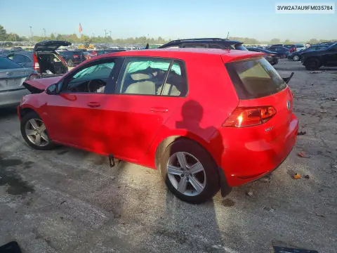 2015 Volkswagen Golf Tdi VIN 3VW2A7AU9FM035784 фото 2
