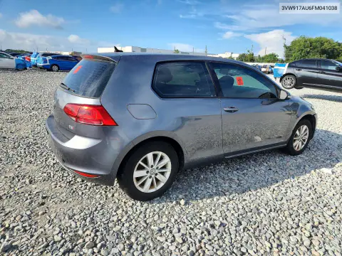 2015 Volkswagen Golf VIN 3VW917AU6FM041038 фото 3