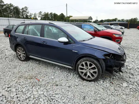 2019 Volkswagen Golf Alltrack S VIN 3VWM17AU1KM516812 фото 4