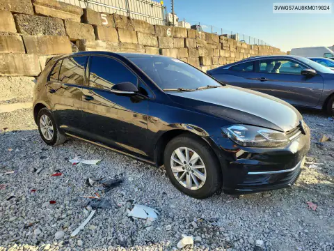 3VWG57AU8KM019824 — 2019 Volkswagen GOLF, фото 4 с аукциона Copart, Механические повреждения