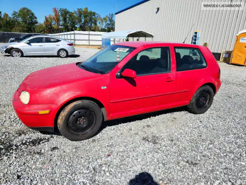 9BWDE61J634060901 — 2003 Volkswagen GTI, Передняя часть, фото до ремонта