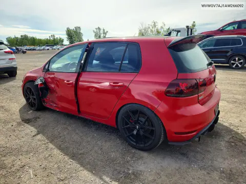 2010 Volkswagen Gti VIN WVWGV7AJ1AW266092 фото 2