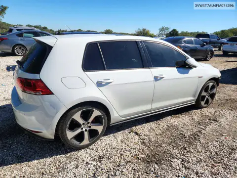 2015 Volkswagen Gti VIN 3VW4T7AU4FM074396 фото 3