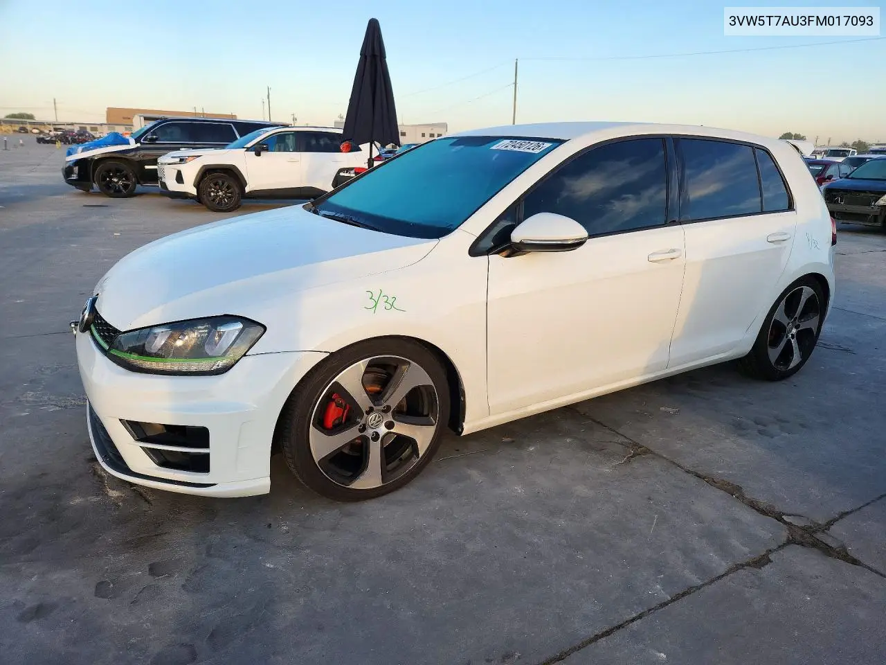 2015 Volkswagen Gti VIN 3VW5T7AU3FM017093 фото 1