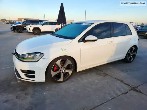 3VW5T7AU3FM017093 — 2015 Volkswagen GTI, Сторона, фото до ремонта