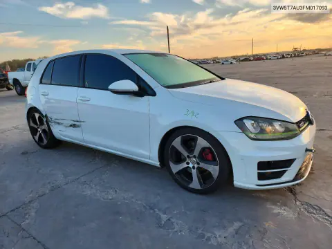 2015 Volkswagen Gti VIN 3VW5T7AU3FM017093 фото 4