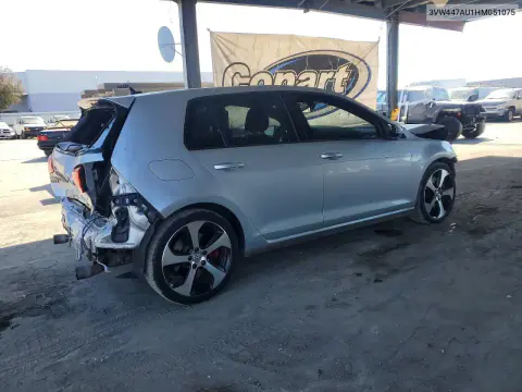 2017 Volkswagen Gti S/Se VIN 3VW447AU1HM051075 фото 3