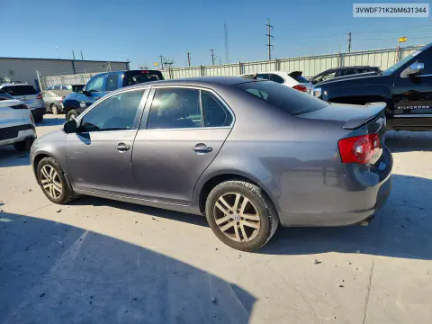 2006 Volkswagen Jetta 2.5L Leather VIN 3VWDF71K26M631344 фото 2