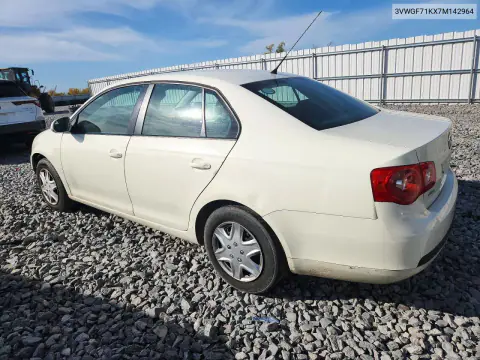 2007 Volkswagen Jetta VIN 3VWGF71KX7M142964 фото 2