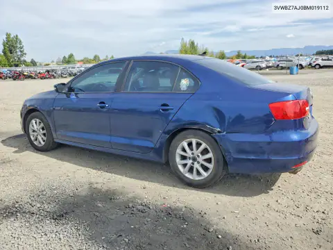 3VWBZ7AJ0BM019112 — 2011 Volkswagen Jetta, фото 2 с аукциона Copart, Задняя часть