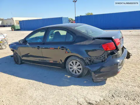 2011 Volkswagen Jetta Base VIN 3VW2K7AJ9BM305979 фото 2