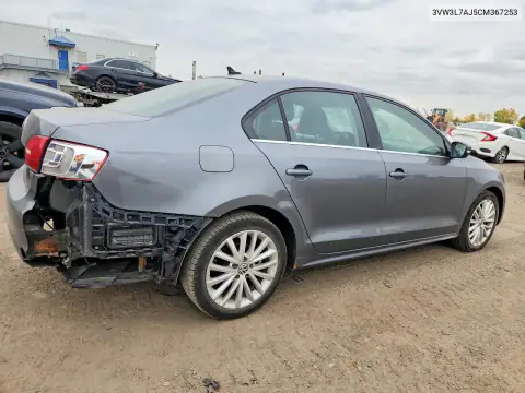 3VW3L7AJ5CM367253 — 2012 Volkswagen Jetta, фото 3 с аукциона Copart, Задняя часть