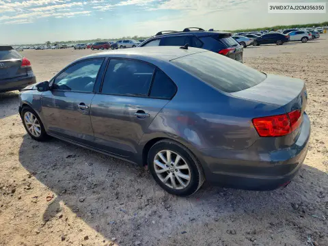 2012 Volkswagen Jetta Se VIN 3VWDX7AJ2CM356350 фото 2