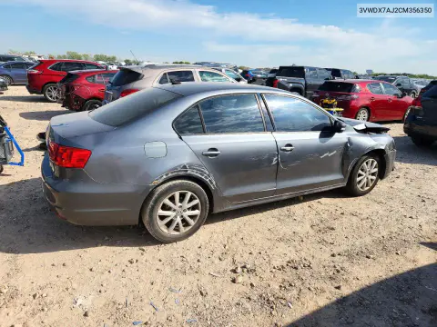 2012 Volkswagen Jetta Se VIN 3VWDX7AJ2CM356350 фото 3