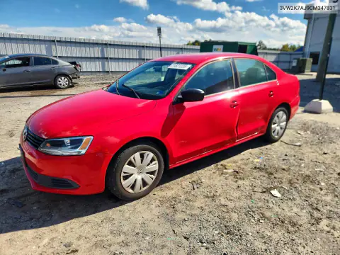 2012 Volkswagen Jetta Base VIN 3VW2K7AJ9CM347831 фото 1