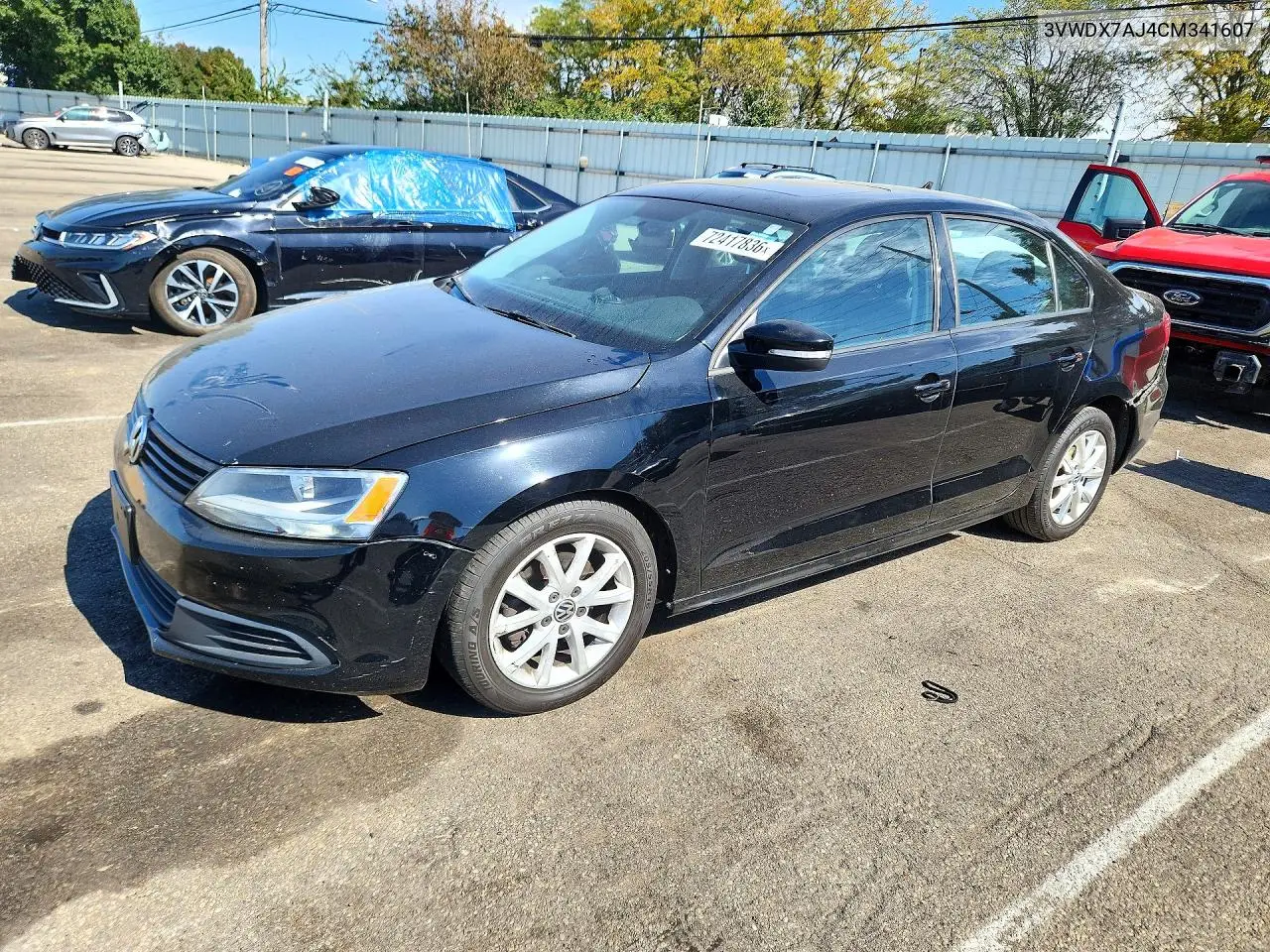 2012 Volkswagen Jetta Se VIN 3VWDX7AJ4CM341607 фото 1