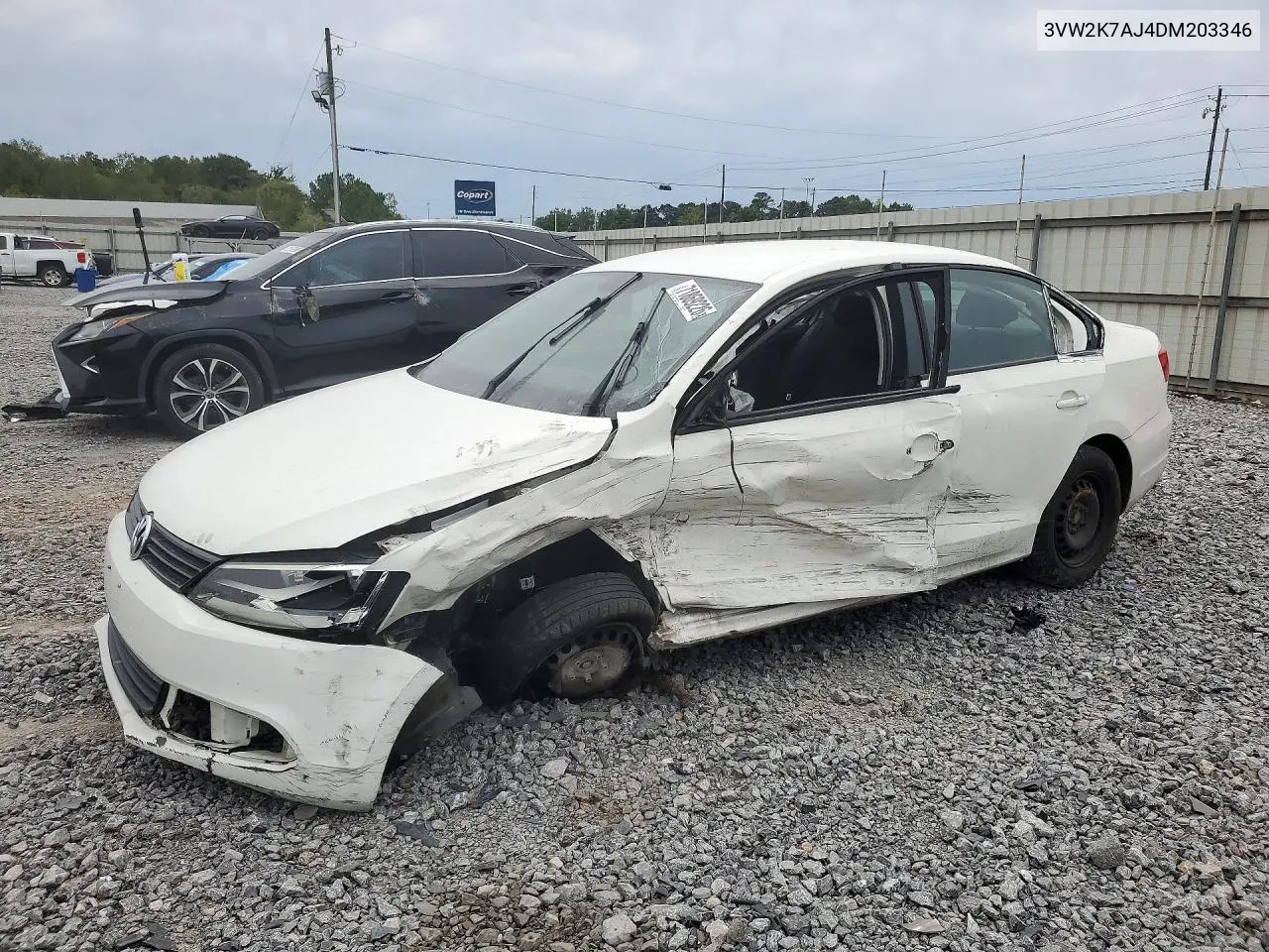 2013 Volkswagen Jetta Base VIN 3VW2K7AJ4DM203346 фото 1