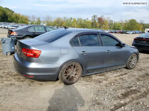 2015 Volkswagen Jetta Base VIN 3VW1K7AJ0FM274512 фото 3