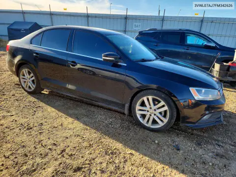 3VWL07AJ7FM342626 — 2015 Volkswagen Jetta, фото 4 с аукциона Copart 22.10.2026, Передняя часть
