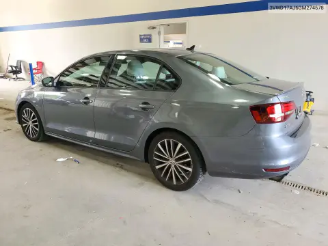 2016 Volkswagen Jetta Sport VIN 3VWD17AJ6GM274578 фото 2
