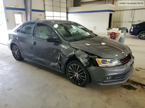 2016 Volkswagen Jetta Sport VIN 3VWD17AJ6GM274578 фото 4