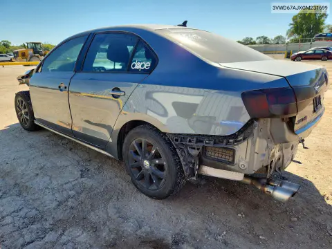 2016 Volkswagen Jetta Se VIN 3VWD67AJXGM231699 фото 2