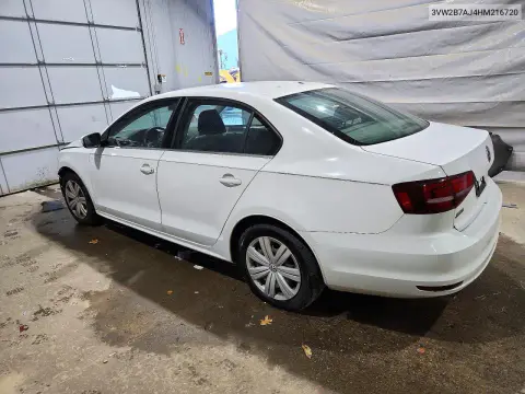 2017 Volkswagen Jetta S VIN 3VW2B7AJ4HM216720 фото 2