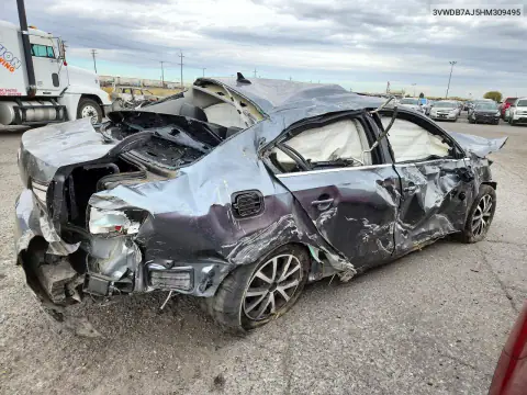 3VWDB7AJ5HM309495 — 2017 Volkswagen Jetta, фото 3 с аукциона Copart 23.10.2026, Повреждения со всех сторон