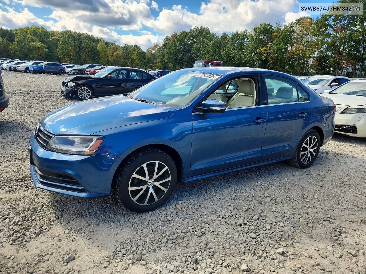 2017 Volkswagen Jetta Se VIN 3VWB67AJ7HM342171 фото 1