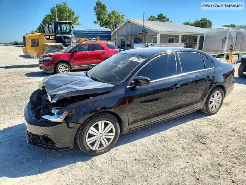 3VW167AJ6HM236483 — 2017 Volkswagen Jetta, Передняя часть, фото до ремонта