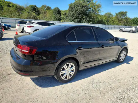 2017 Volkswagen Jetta S VIN 3VW167AJ6HM236483 фото 3