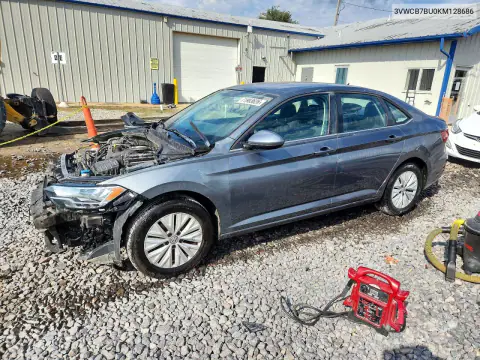 2019 Volkswagen Jetta S VIN 3VWCB7BU0KM128686 фото 1